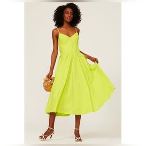 Jason Wu Collective Yellow A-Frame Sundress with Pockets, Size 8 Rent the Runway
